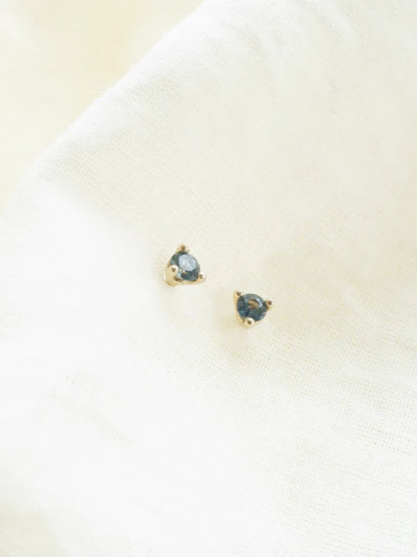 Something Blue Studs — Montana Sapphire