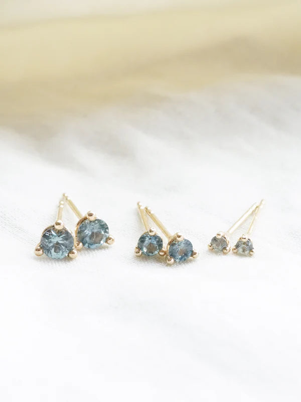 Something Blue Studs — Montana Sapphire