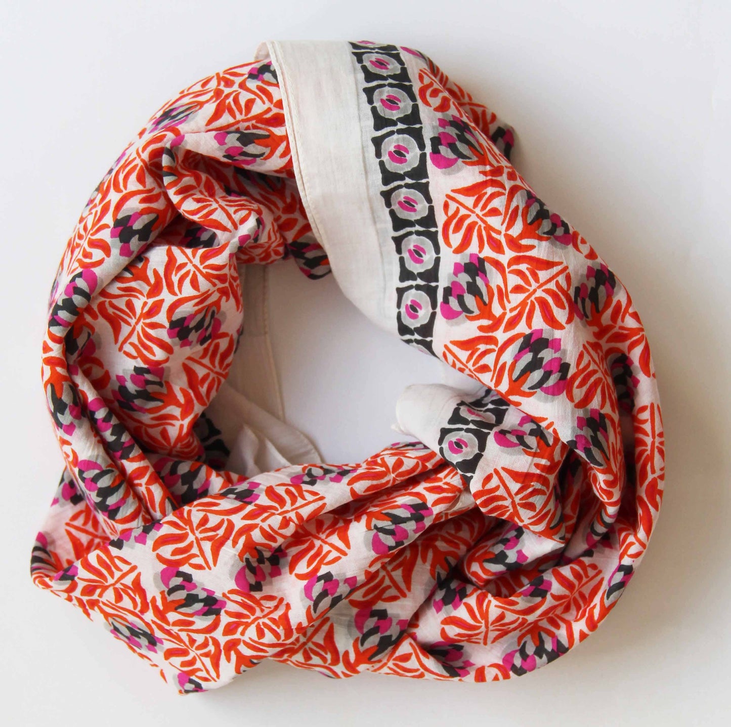 Heidi Orange Organic Cotton Scarf