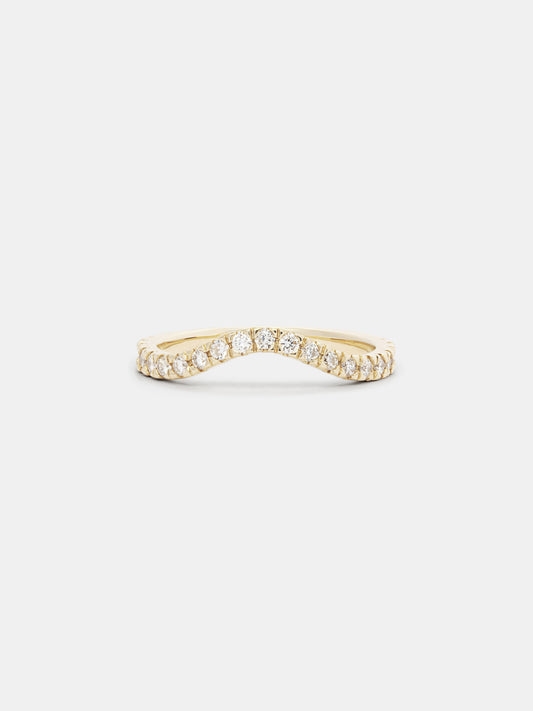 Arbor Arching Pavé Half Eternity Band