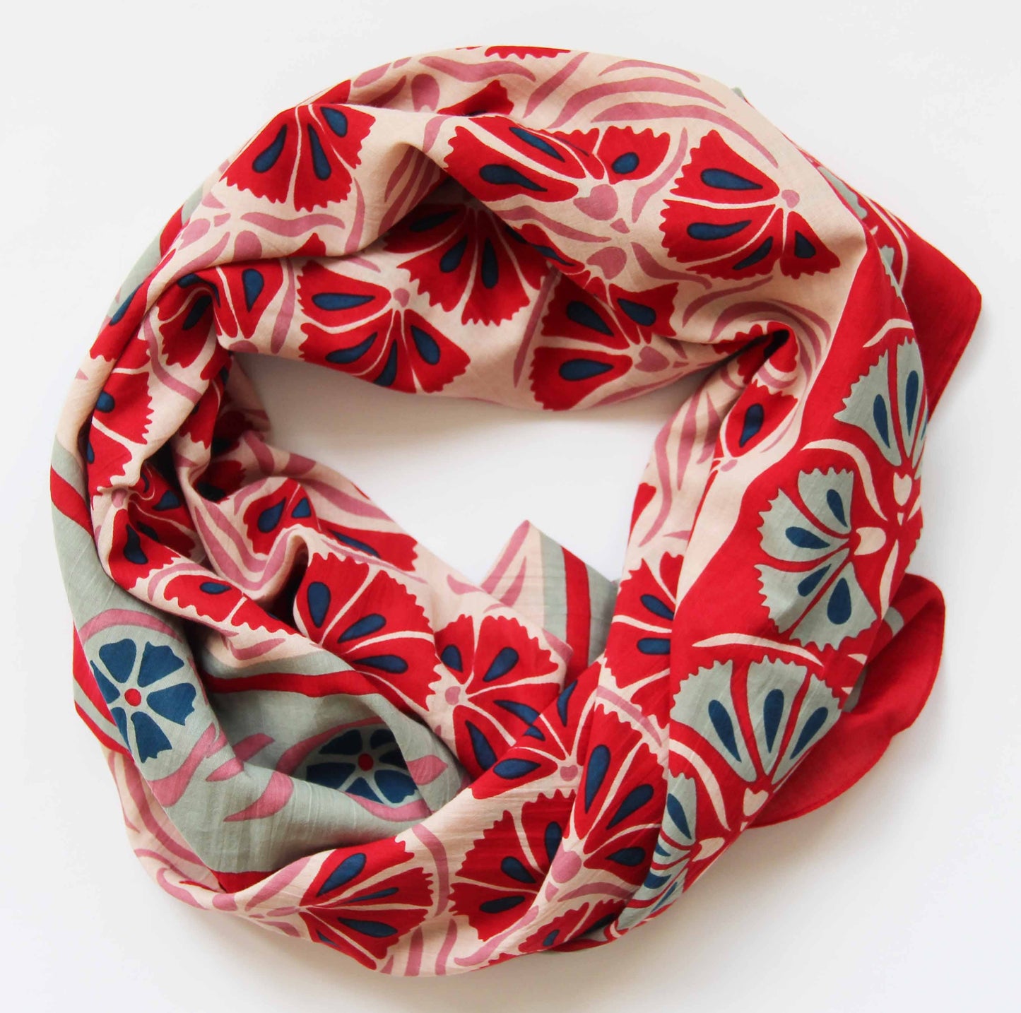 Diego Red Organic Cotton Scarf