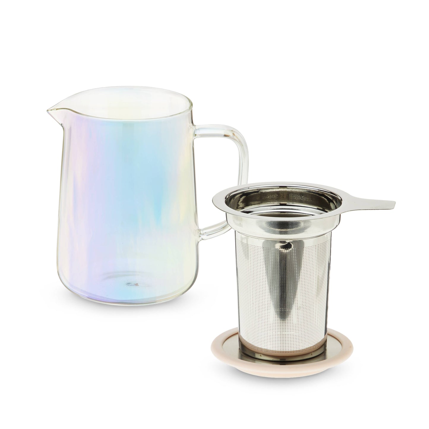 Iridescent Glass Mini Teapot w/ Infuser & Lid - 16oz