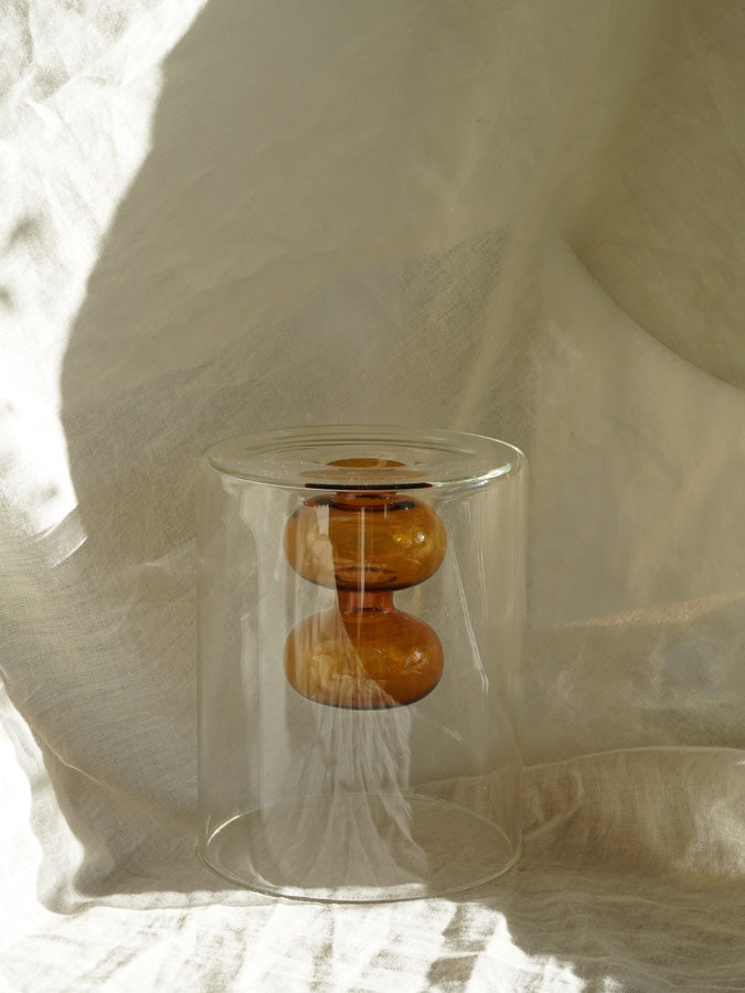 Brown Bubble Bud Vase